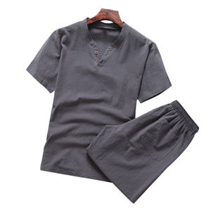 Camiseta Formal de punto Vintage teñida Lisa para hombre de verano 2025, hombro caído, ajuste Regular, transpirable, alta calidad, stock a granel - Product Image 1