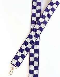 Sangle de sac brodée de perles, bandoulière en perles de verre, poignée de sac à main, lanière de sac bandoulière, large sangle de sac en toile multicolore - Product Image 5