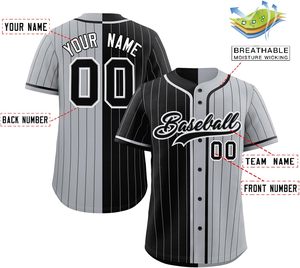 High Tech Mesh Baseball Jersey Bouton Personnalisé À Séchage Rapide Softball Chemise Tackle Sergé Nom Broderie USA Youth Pro Style - Product Image 6