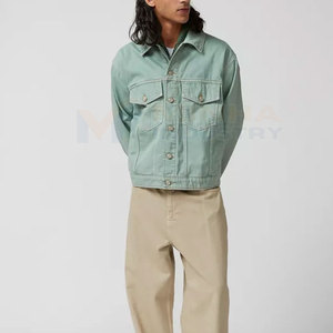 Chaqueta de Mezclilla Casual para Hombre, Ropa de Invierno, Color Personalizado, Chaqueta de Mezclilla a la Moda, Corte Ajustado - Product Image 4