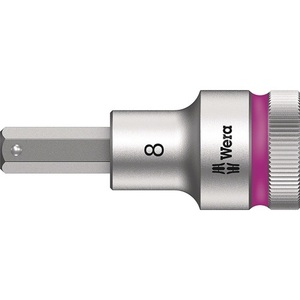 Llave de vaso WERA 8740 C HF de 1/2 pulgada, blanca, de 8 mm, con inserto de 60 mm de longitud - Product Image 1