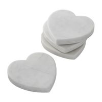 Thirstystone Lot de 4 sous-verres en marbre rayé noir et blanc Ensembles de tampons de boisson élégants pour café, thé et vin sous-verre en pierre de qualité supérieure