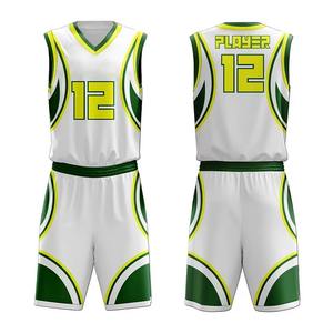 Vente en gros OEM de haute qualité Ensemble d'uniformes de maillot de basket-ball unisexe Vêtements de sport imprimés en polyester grande taille - Product Image 3