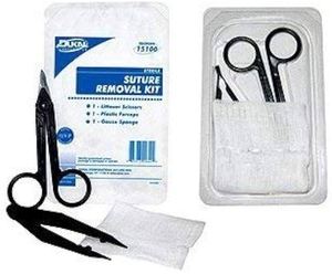 Ensemble d'instruments de retrait de sutures manuels, stériles, de qualité médicale, jetables, légers et ergonomiques pour les soins des plaies hospitalières post-chirurgicales, CE - Product Image 2