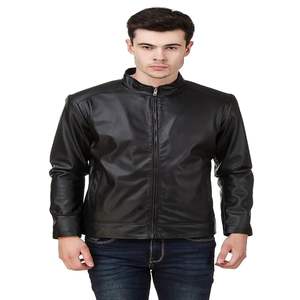Ropa de hombre Chaqueta de cuero con cremallera completa personalizada Chaqueta bordada de gran tamaño Chaqueta de cuero de invierno para hombre - Product Image 1