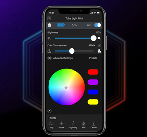 สินค้าใหม่เข้าแล้ว LUMEECUBE RGB 4 XL ไฟหลอดสำหรับถ่ายภาพ+วิดีโอ RGBWW ไฟหลอดสีเต็มรูปแบบ ควบคุมผ่านแอป - Product Image 4