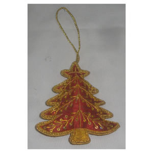 Zari-adorno colgante de Navidad hecho a mano, bordado con cuentas, diseño personalizado, venta al por mayor, novedad de 2022 - Product Image 1