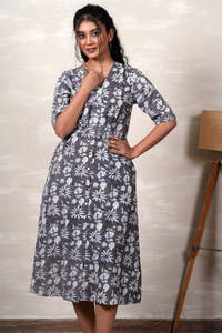 100% coton à la main robe à manches longues femmes décontracté longue robe t-shirt - Product Image 5