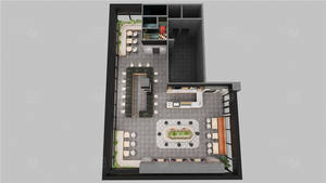 Meubles de restaurant design d'usine, luxe léger, café, sièges incurvés, banquet, banquettes en bois, tables - Product Image 5