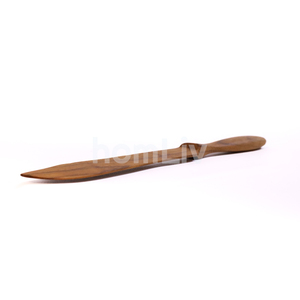 Couteau décoratif artisanal en bois de teck naturel, spatule à beurre en bois massif durable, couverts de table - Product Image 5