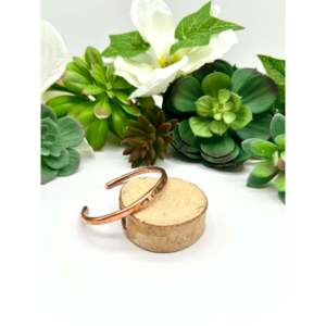 Shirley Collection Elegant <b>Copper</b> Plumber Fashion Cuff Bracelet - Product Image 2