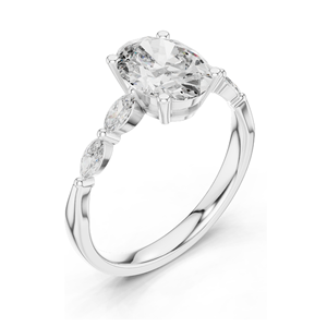 Anillo de Diamante Cultivado en Laboratorio de 17 Quilates para Mujer, Claridad VVS-VS EF, Oro de 18 Quilates, 14 Quilates, 10 Quilates y Plata 925, Oro Rosa, Amarillo y Blanco - Product Image 5