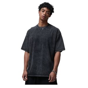 T-shirt vintage en coton de haute qualité, surdimensionné, personnalisé, T-shirt blanc délavé à l'acide pour hommes - Product Image 4