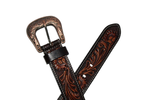 Ceinture en cuir de cowboy véritable avec boucle rustique Ceinture en cuir de cowboy occidental de Divine International - Product Image 4