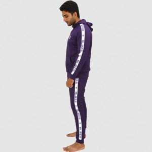 Ensemble de survêtement sportif 2 pièces pour homme, coupe classique, de haute qualité, respirant, séchage rapide, fermeture éclair, couleur unie, vente en gros 2025 - Product Image 4
