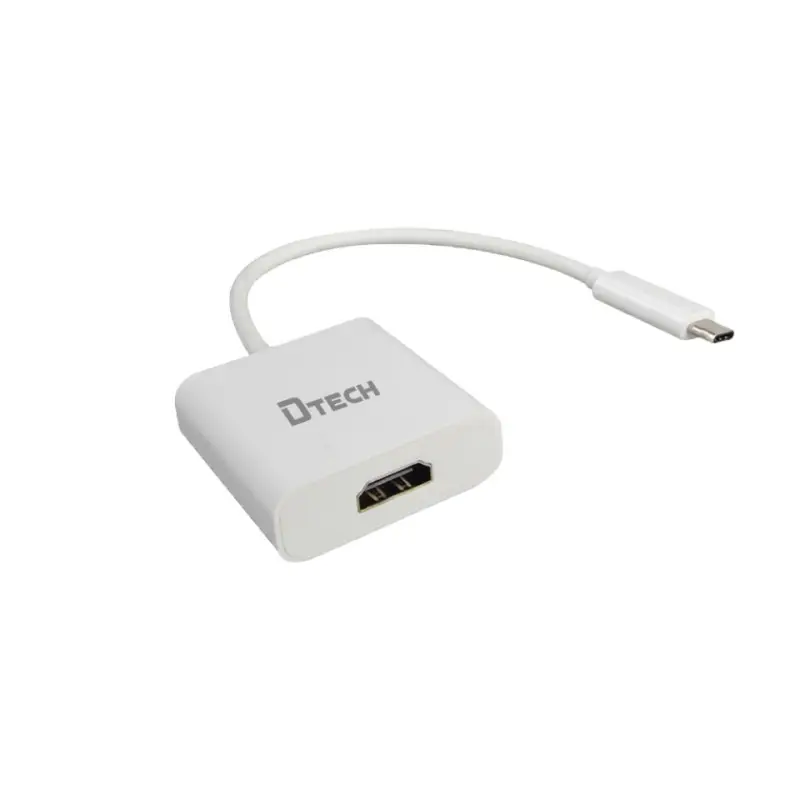 एचडीटीवी कंप्यूटर प्रोजेक्टर डिवाइस के लिए DTECH 30Hz USB 3.1 टाइप C पुरुष से HDMI महिला एडाप्टर कनवर्टर केबल