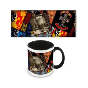 Taza de Cerámica con Collage del Álbum de Guns N' Roses, con Tapa y Aislamiento Térmico, para Fiestas de Halloween y Otros Regalos Promocionales - Product Image 1