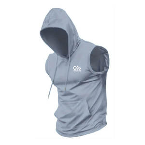 New Design Best Selling Men Gym Fitness <b>Hoodies</b> Low MOQ Wholesale <b>Sleeveless</b> Men Gym Fitness <b>Hoodies</b> - Product Image 5