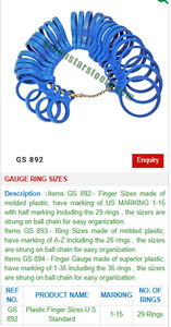 แหวนวัดขนาดพลาสติก GS 892เครื่องมือเครื่องประดับที่จำเป็นสำหรับการวัดเครื่องประดับที่แม่นยำ - Product Image 2