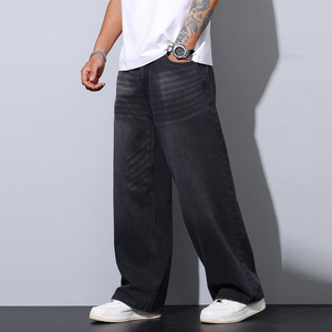 Pantalones de Hombre, Jeans Elásticos con Cierre, Pantalones Casuales de Corte Ajustado, Pantalones de Mezclilla Ajustados para Hombre, Talla Grande - Product Image 3