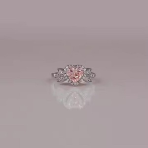 แหวนเพชรรูปหัวใจ14K สำหรับผู้หญิงแหวนทองชุบทองแข็งแหวนตัดรูปหัวใจสำหรับปลูกในห้องปฏิบัติการแบบออกแบบได้ตามต้องการ - Product Image 1