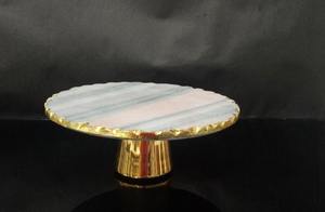 Vente chaude support à gâteau en métal à 2 niveaux couleur noire Design moderne écologique fait à la main taille personnalisée pour les mariages/fêtes d'anniversaire - Product Image 3