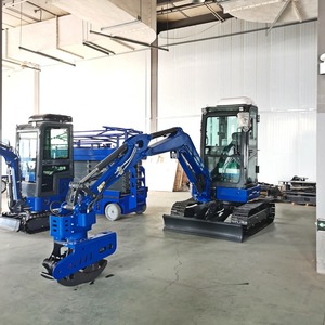 CE/Euro 5/ISO penggali mini 2.5 ton baterai lithium penggali kayu dan gergaji kayu penggali hidrolik dengan gergaji penjepit - Product Image 5