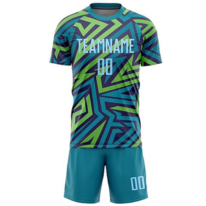 Uniforme de football Nom de l'équipe personnalisé Maillot et shorts de football de sport imprimés par sublimation - Product Image 3