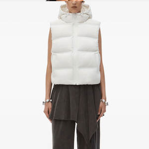 Chaleco acolchado para mujer con bolsillos, chaqueta sin mangas acolchada de invierno, ropa informal para exteriores - Product Image 6