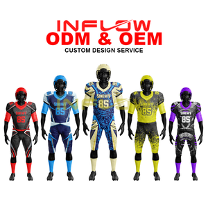 Camiseta de fútbol americano de talla grande de malla con estampado de transferencia de calor personalizada de alta calidad - Product Image 6