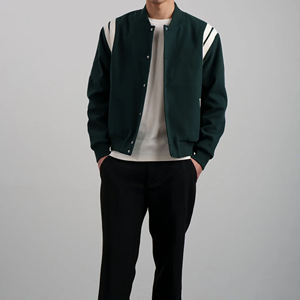 Oem Manufacturer High Quality Varsity Jacket For Men Chenille Embroidery Leather Sleeve Custom Baseball Letterman Varsity Jacket - Product Image 2