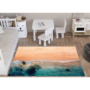 Tapis vue sur la plage, Tapis paysage marin, Petits tapis, Tapis cadeau pour demoiselle d'honneur, Tapis fin non tissé - Product Image 3