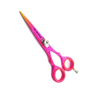 Ciseaux de coiffeur en papier enduit lame tranchante cisailles de salon en acier inoxydable allemand avec repose-doigt réglable - Product Image 1