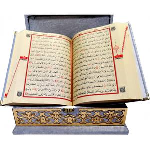 Haut-parleur Coranique PL279 Gris/Rouge/Rose Taille Moyenne avec Joint en Plexiglas et Boîte Cadeau Doublée d'Éponge Connectivité USB Télécommande - Product Image 4