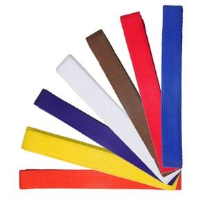 Venta al por mayor de algodón personalizado cinturones de artes marciales Karate Taekwondo Logo cinturón último diseño equipo deportivo - Product Image 1