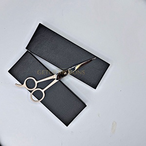Ciseaux de barbier professionnels en acier inoxydable pour droitiers, manche long, pointe arrondie, qualité salon - Product Image 3