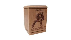 Cremation Pet Urn for <b>Dogs</b> Cat for <b>Ashes</b> Engraved Cremate Wood <b>Box</b> Memorial Personalized Photo Pet Loss Gifts - Product Image 3