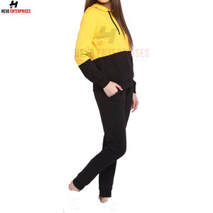 Survêtements de sport décontractés pour femmes professionnelles Design jaune et noir personnalisé avec logo Offre Spéciale à un prix - Product Image 4