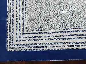 Pure Cotton Floral Hand Printed Indian Block Print Tablecloth - Product Image 6