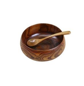 Bol à salade et à fruits en bois naturel de luxe, fait à la main pour la décoration de la maison et de mariage - Product Image 3