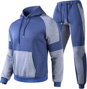 Ensemble de survêtement athlétique 2 pièces personnalisé de haute qualité Survêtement d'hiver de jogging avec logo pour hommes XL unisexe pour l'entraînement - Product Image 1