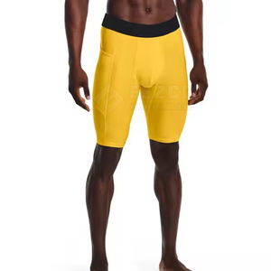 กางเกงขาสั้นรัดกล้ามเนื้อสำหรับเล่นกีฬาในยิมเอวยางยืดแบบลำลองสไตล์เรียบง่ายทำจากปากีสถาน - Product Image 3