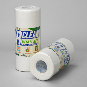 Krclean-Toallitas de cocina superabsorbentes, 50 hojas, paños de limpieza tejidos desechables para platos y mesas, color blanco sostenible - Product Image 4