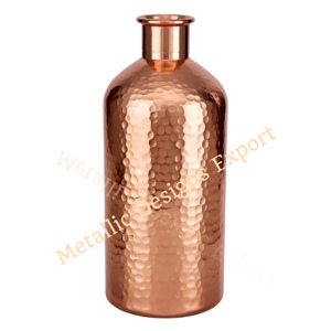 Botella de agua compacta de cobre martillado de 500ml, ecológica, a prueba de fugas, beneficios ayurvédicos para la salud, Color personalizado anticorrosión - Product Image 5