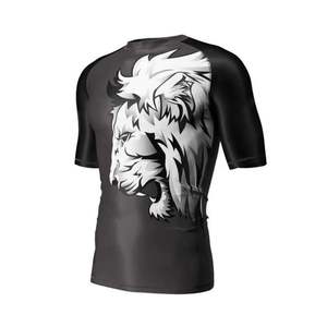 OEM ODM Lightweight Half Sleeve Compression <b>Rash</b> <b>Guard</b> Custom Sublimation Fabric MMA Jiu Jitsu <b>BJJ</b> Use <b>Rash</b> <b>Guards</b> - Product Image 4