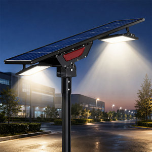 Lampadaire solaire LED 60W étanche IP66 en aluminium pour route rurale, cour, jardin, extérieur, montage sur poteau - Product Image 1