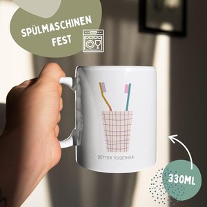 High Quality Better Together Tasse Modern Nordic Vintage Microwave Safe Clay <b>Mugs</b> with <b>Lid</b> <b>for</b> Cappuccino Vintage Design - Product Image 2