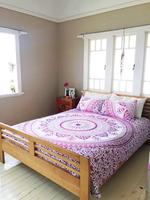 Draps plats faits main en coton pur 300 fils, taille Queen, style indien, motif floral mandala, tapisserie, vente en gros