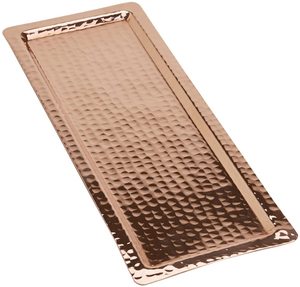 Stocked High Finishing Metal Serving Copper Golden Silver Hammered Design and <b>Plain</b> Tabletop Decorative Galvanized Metal - Product Image 3