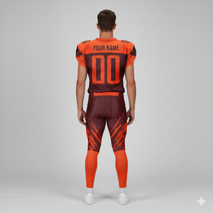 Tenues de football américain personnalisées à manches courtes, respirantes, avec sublimation intégrale, ensemble maillot et pantalon pour équipe, vêtements professionnels pour entraînement et matchs - Product Image 2